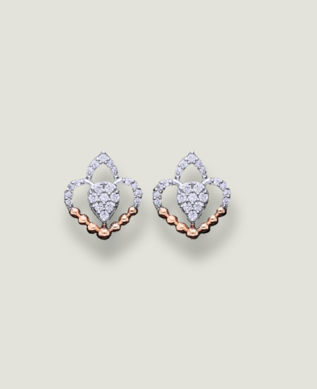 Rose Gold 18K Earring with Natural Diamond (0.37 CT, VS-SI Clarity, G-H Color)