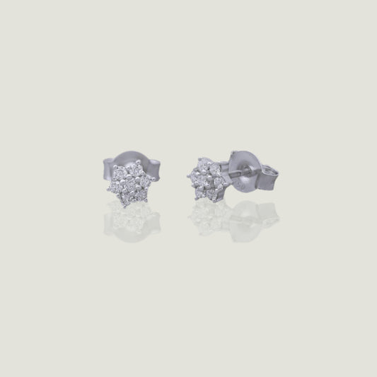 White Gold 18K Earrings with Natural Diamond (0.23 CT, VS-SI Clarity, G-H Color)