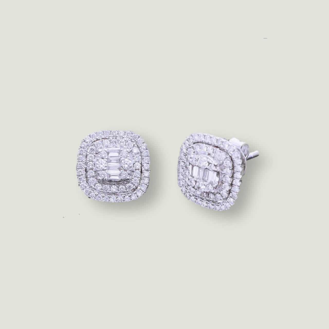 White Gold Earrings (0.48 CT, VS-SI Clarity, G-H Color)