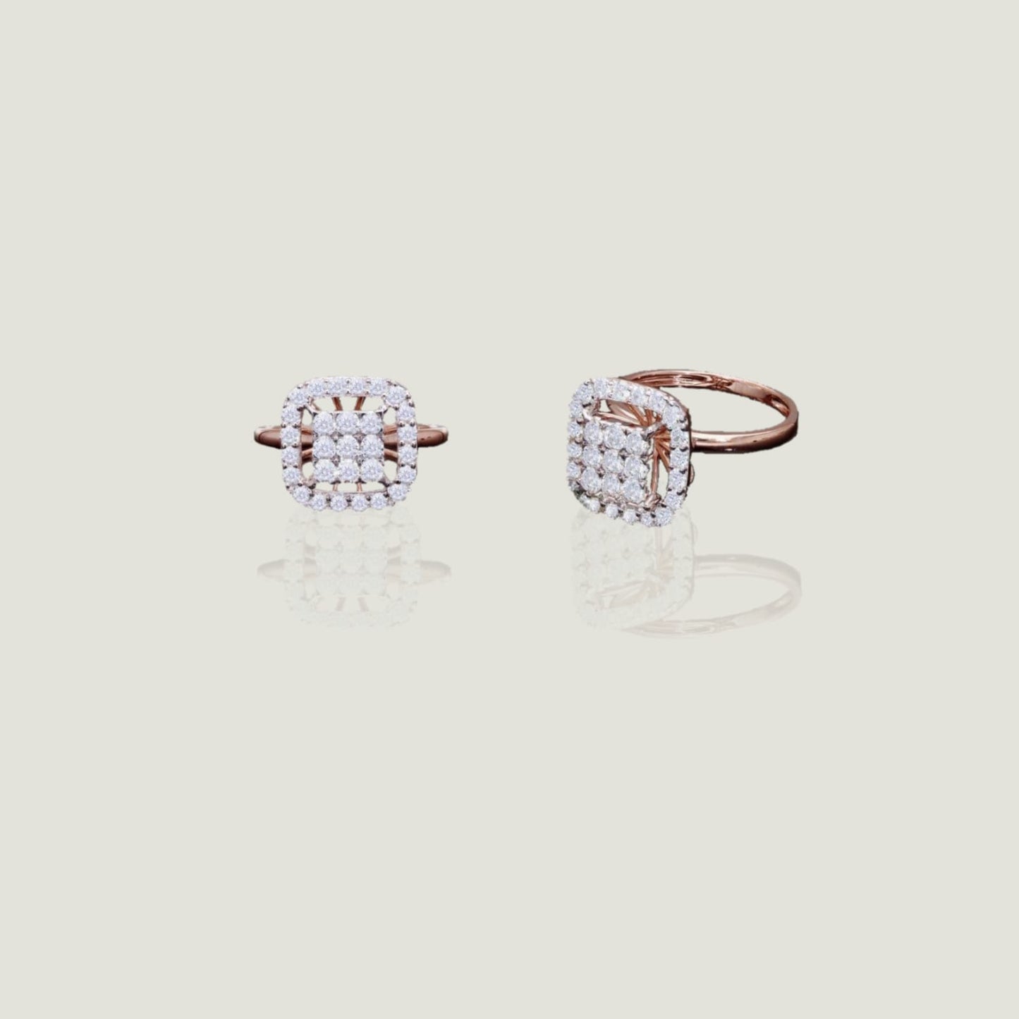 Rose Gold Ring (0.92 CT, VS-SI Clarity, G-H Color)