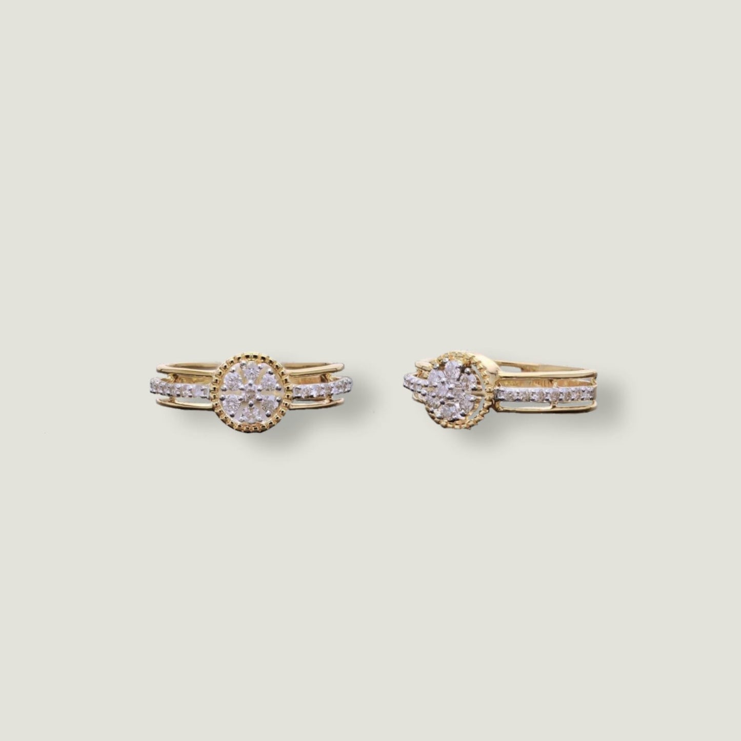 Yellow Gold Earrings (0.35 CT, VS-SI Clarity, G-H Color)